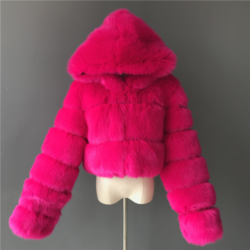 Picture of New imitation fur coat coat European and American fashion imitation fur factory wholesale Haining imitation fur fashion Joker
