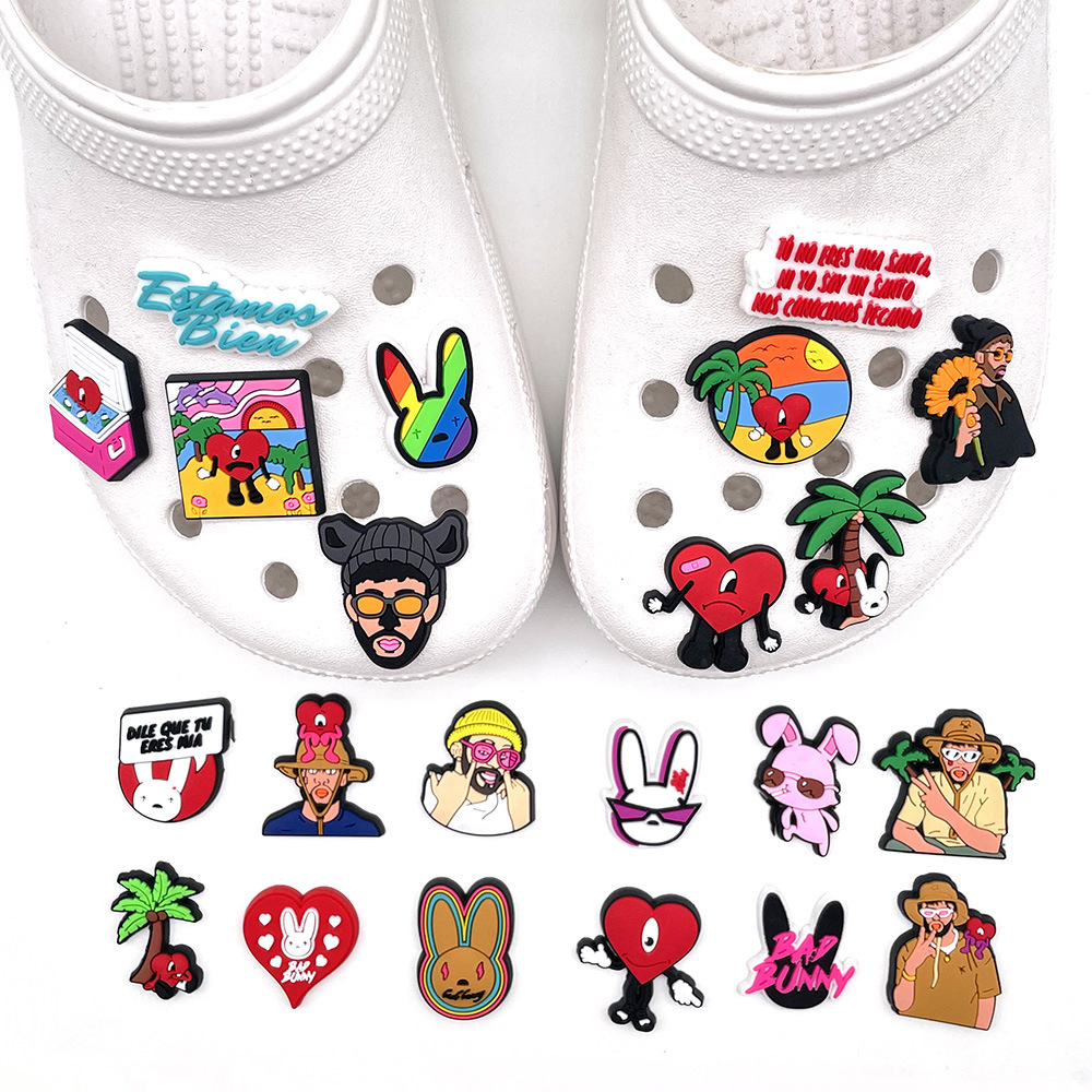 Picture of 22 suit Cartoon Bad Rabbit Series Hole Shoes Shoe Flower Decorative Buckle Distinctive DIY Garden Shoe Buckle Accessories