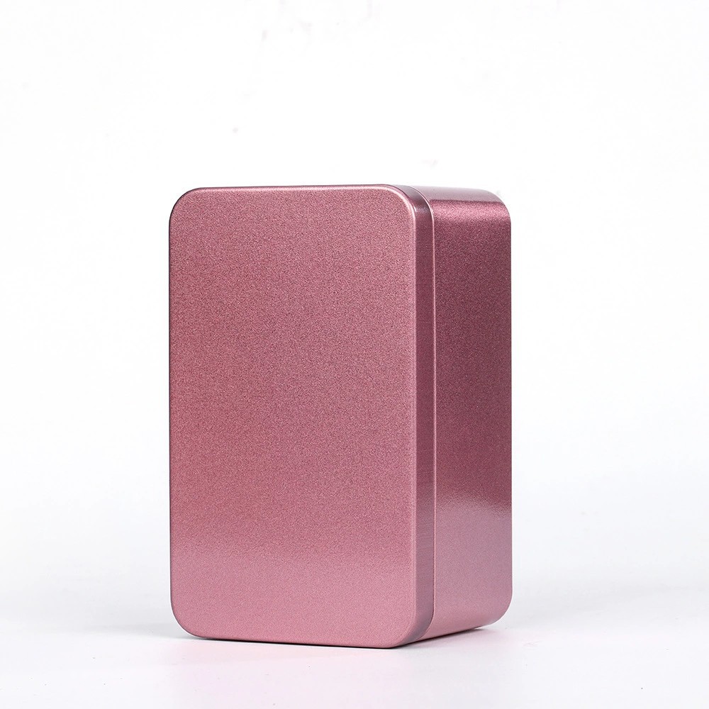 Picture of Iron Box Rectangular Cookie Biscuit Silver Tinplate Food Packaging Empty Box Iron Can Frosted Metal Gift Box