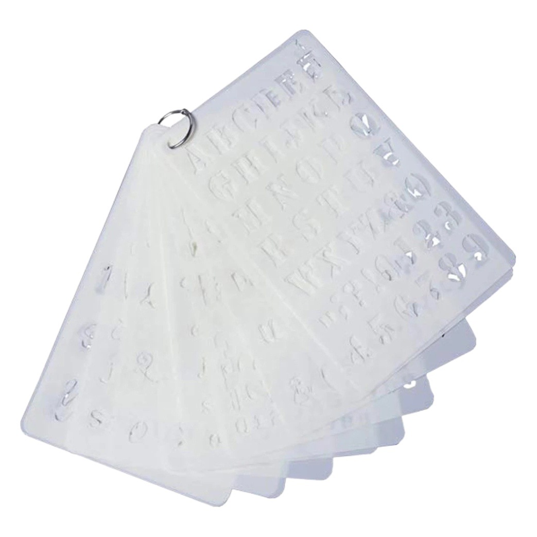 12 Alphanumeric Templates, Environmentally Friendly Pet Material, DIY Hand Ledger, Handicraft Accessories
