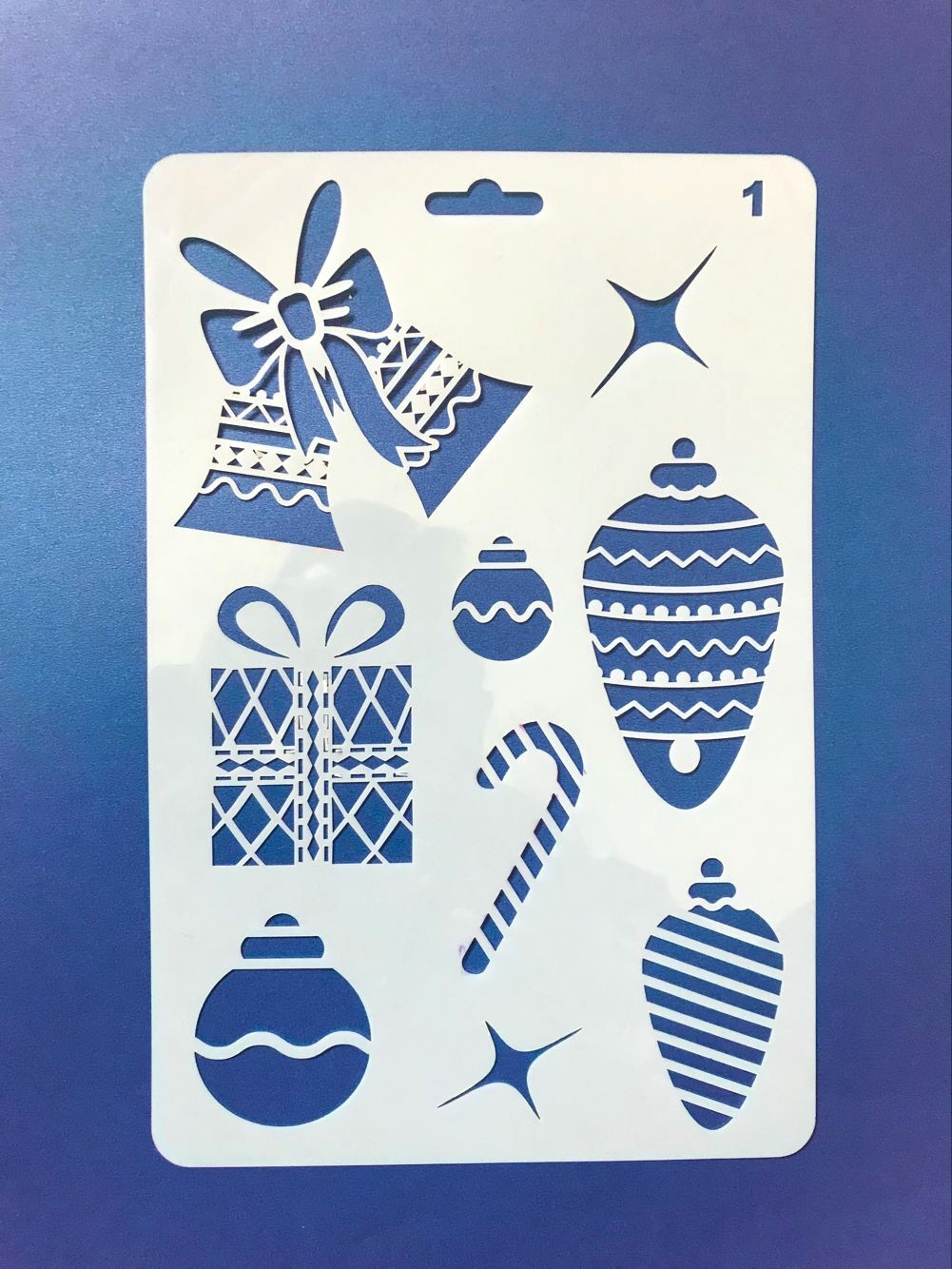 Picture of Christmas series painting template hollow diy album Lace ruler hand-written newspaper Journal drawing spray mold