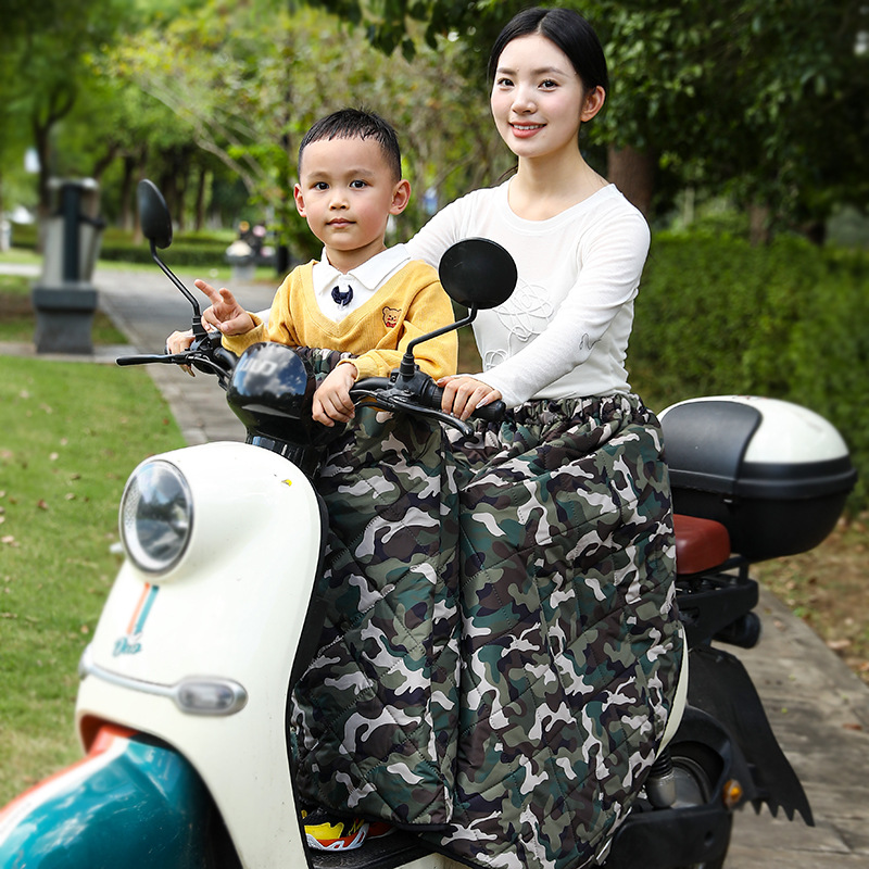 Autumn and winter electric car windscreen quilt parent-child motorcycle cycling warm knee pads waterproof thickened skirt windproof skirt for men and women