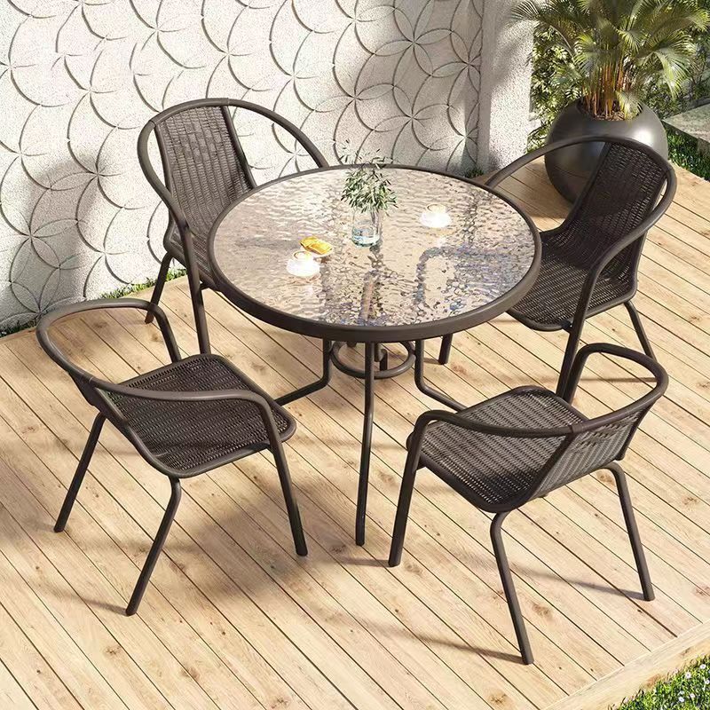 Tables, chairs, outdoor chairs, balconies, leisure courtyards, household milk tea shops, wrought iron plastic chairs, outdoor chairs and stools