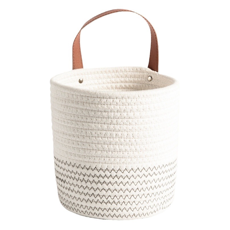 Storage Basket Desktop Woven Cosmetics Storage Basket Hanging Basket Wall Hangable Storage Basket Small Flower Basket Portable Kitchenware Nordic
