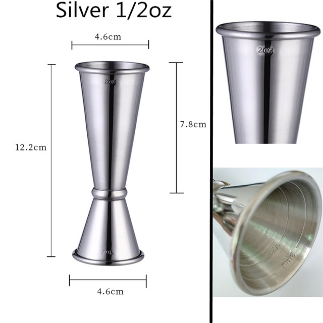 Picture of Indian-style wine measuring device Full Cup bartending double-headed measuring cup 30/60 bartender special oz cup Jigger