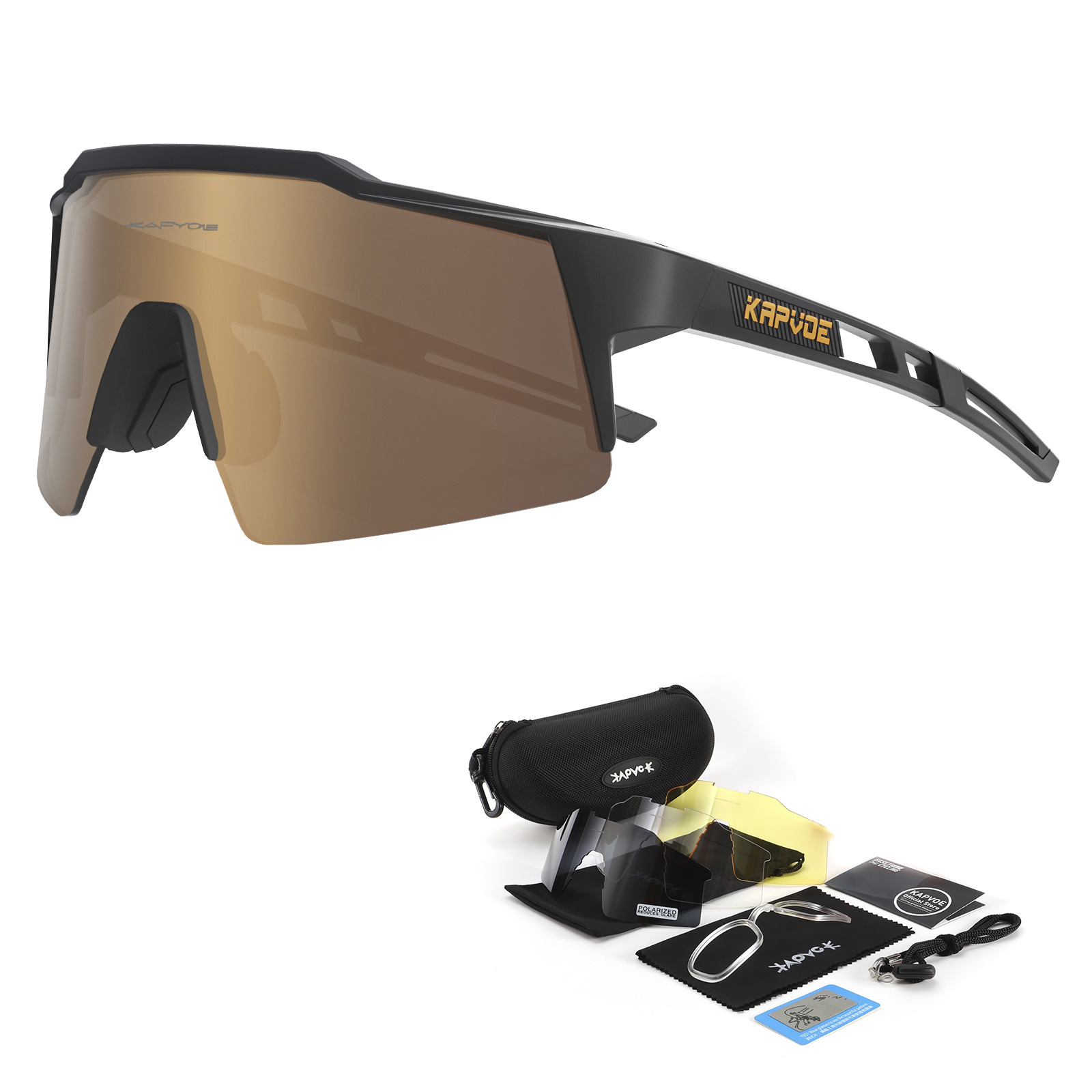 Picture of Kapvoe Cycling Glasses Four-Lens Set Bicycle Windproof Goggles Road Bike