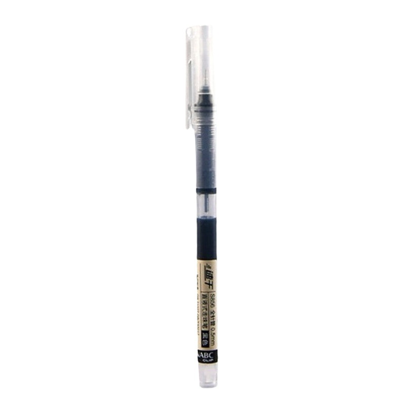 Straight Liquid Ball Pen Quick-Drying Black Pen Student Pen Gel Pen Stationery Large Capacity 0.5mm Brush Question Water Pen Wholesale
