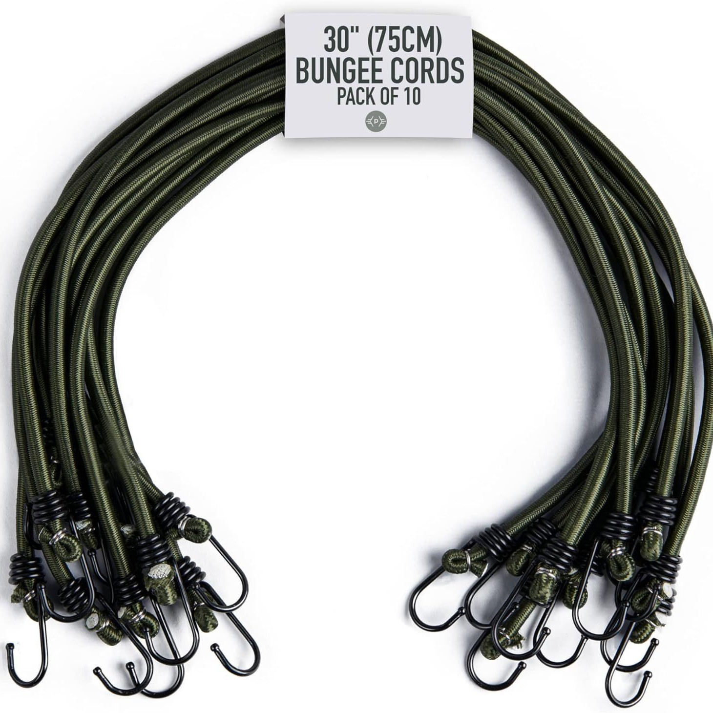 Cross-border elastic rope with hook 8mm binding card Army Green rubber binding with bungee camping tent truck luggage rope