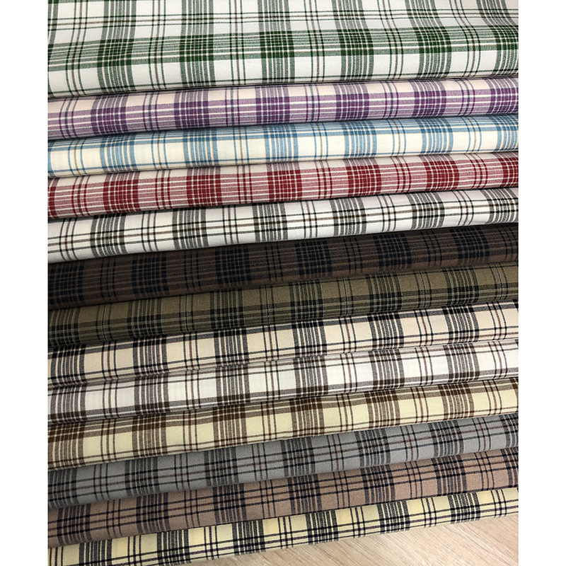 Spring and summer new TR stretch Plaid Korean suit pants plaid fabric dress shirt fashion fabric