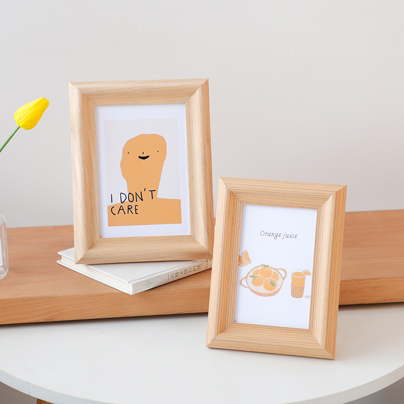 Picture of Photo frame table simple creative photo wall photo frame 6 inch 10 inch printing logo solid wood photo album Frame