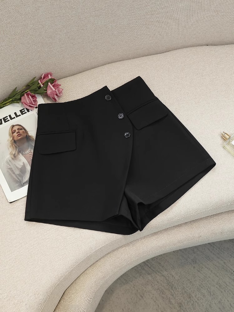 2025 New High-Waisted Slimming Petite Irregular Suit Skirt Pants Women's Spring and Summer A-Line Hip-Hugging Short Skirt