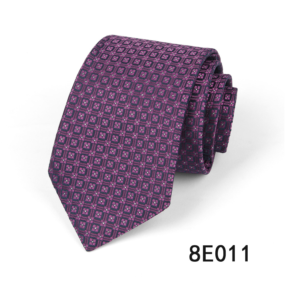 Picture of Men's Tie Business Casual Stripesd Tie 8cm Polyester Jacquard Embroider Print Tie Wholesale Formal Wear