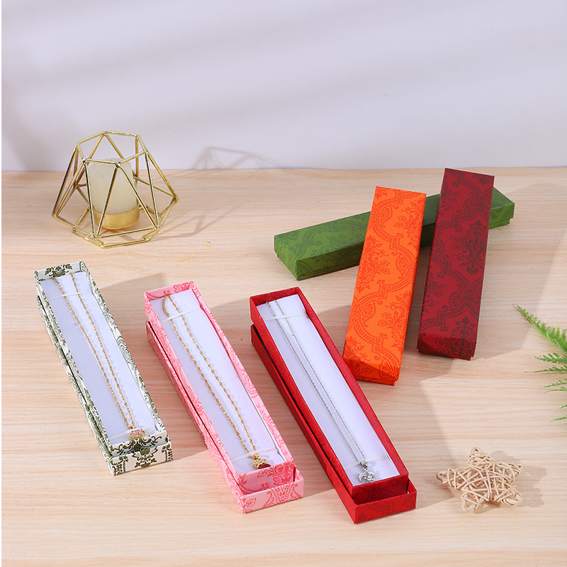 Long Jewelry Box, Hairpin Box, Bowknot Jewelry Box, Ready-Made Necklace, Bracelet, Jewelry Packaging Box Wholesale