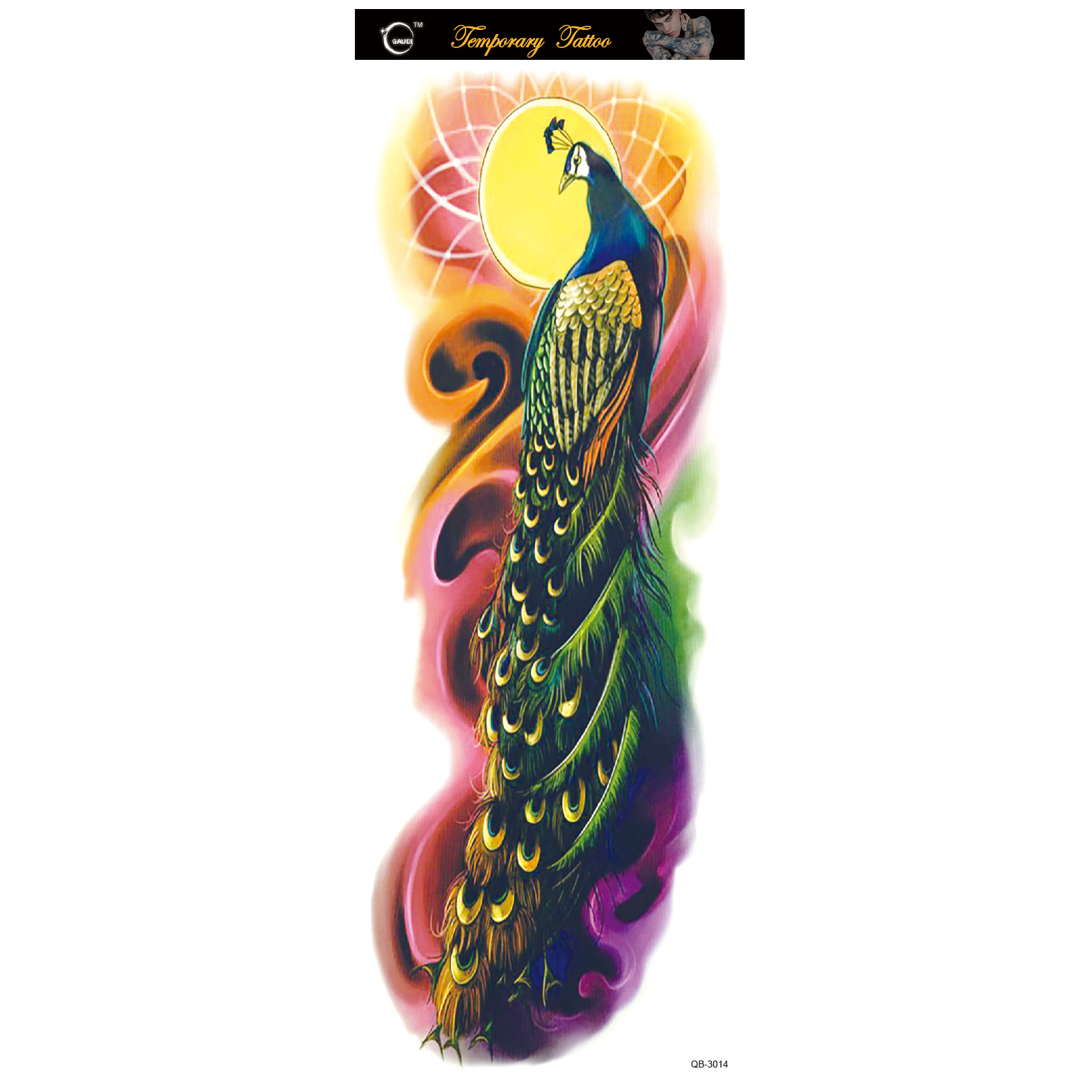 Picture of Large Flower Arm Tattoo Sticker Full Arm Waterproof Tattoo Temporary 400 Optional Full Arm Tattoo Sticker