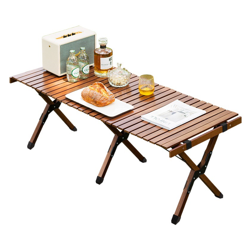 Courtyard Outdoor Camping Table and Chair Outdoor Milk Tea Shop Cafe Folding Table Portable Picnic Picnic Table Egg Roll Table