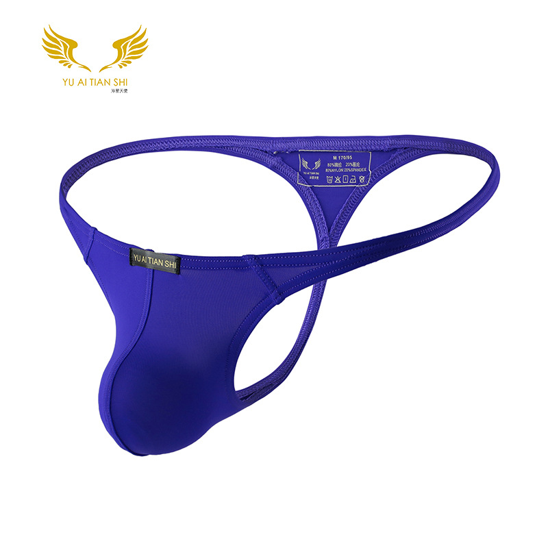 Picture of Factory Direct Supply of Men's Underwear Nylon Sexy Low-Waist Gay Single T-Pants Cross-Border Export Large Size Thong for Men