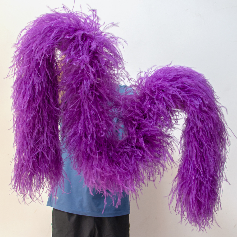 Picture of Multi-layer ostrich fizzle strips to make clothing skirt accessories feathers with ostrich feather strips manufacturers wholesale