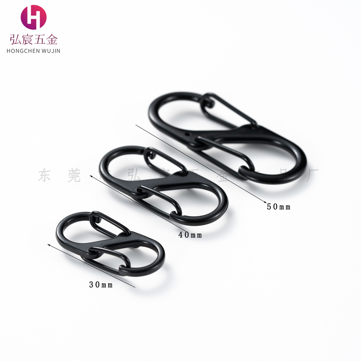 Spot Zinc Alloy S-shaped Carabiner 8-shaped Buckle S-shaped Double-headed Spring Hook Buckle Jewelry S Double Hanging Connection Buckle Key Chain