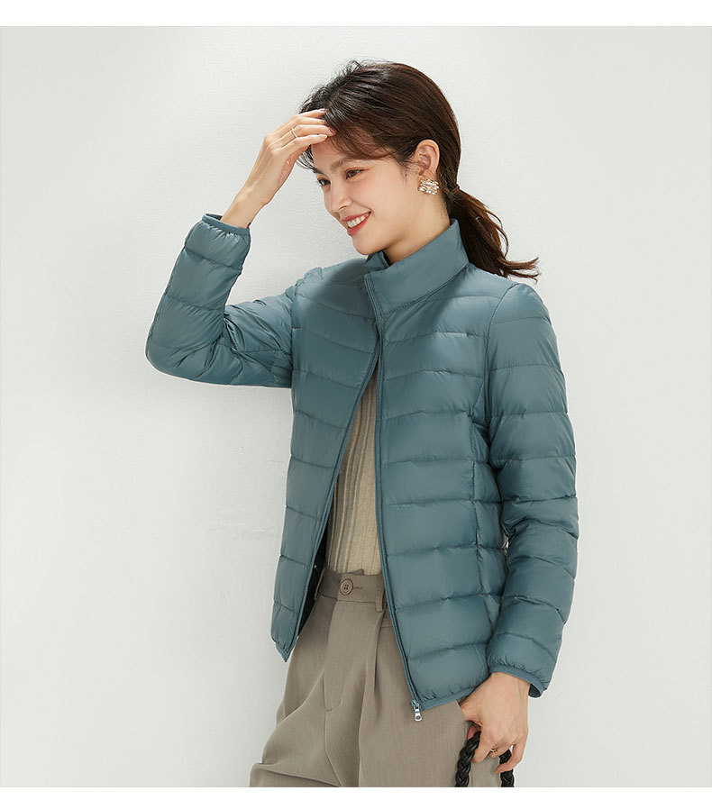 Picture of 90 down down Jacket Women's Hooded Lightweight Short Large Size Lightweight Western Style White Duck down Jacket Pinghu down Jacket Wholesale