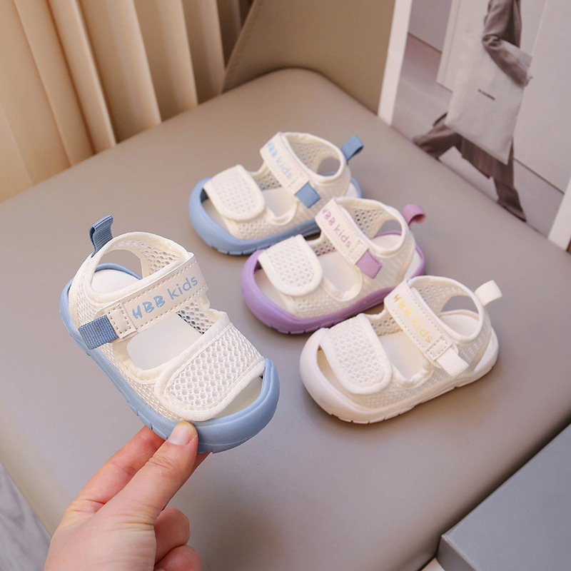 Baby Sandals Mesh Breathable All-match Casual Toe Soft-soled Shoes 1-3 Years Old Girls' Toddler Shoes Jelly Shoes
