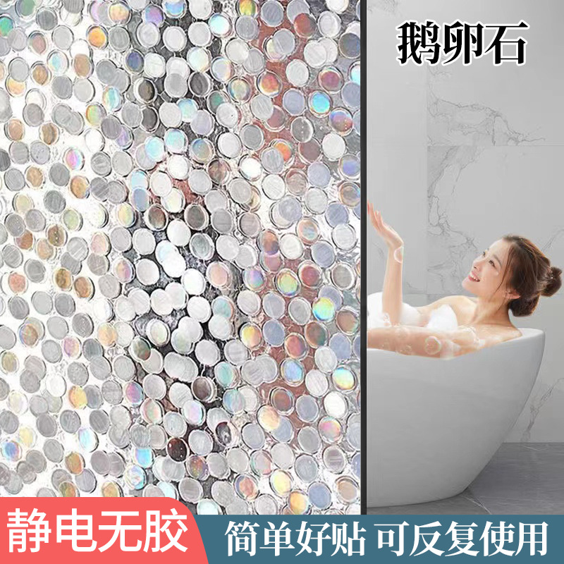 Picture of Cross-border Amazon Plastic Package Small Roll Electrostatic Glue-free Glass Film Toilet Window Anti-peep Heat Insulation Frosted Sticker