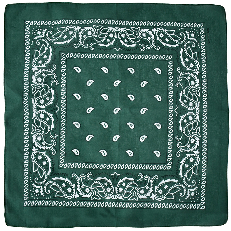 Picture of Factory Wholesale European and American Cashew Flower Square Scarf Outdoor Sports Cycling Hip-Hop Spot Pure Cotton Insect Printed Headscarf