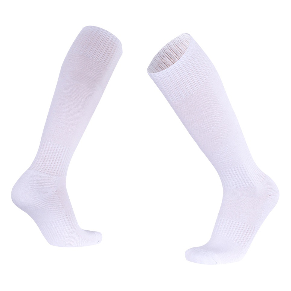 Summer Adult All-Match Football Socks Stockings Men's Over-The-Knee Non-Slip Stockings Solid Color Sports Socks Training Socks Breathable