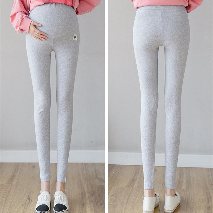 Picture of Pregnant Women's Leggings Spring and Summer Outer Wear Large Size Pregnant Women's Pants Thin Stretch Pants High Waist Pants for Pregnancy