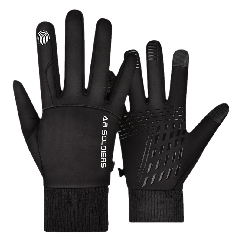 Waterproof gloves men's winter velvet motorcycle warm rainproof touch screen motorcycle windproof mountaineering outdoor cycling