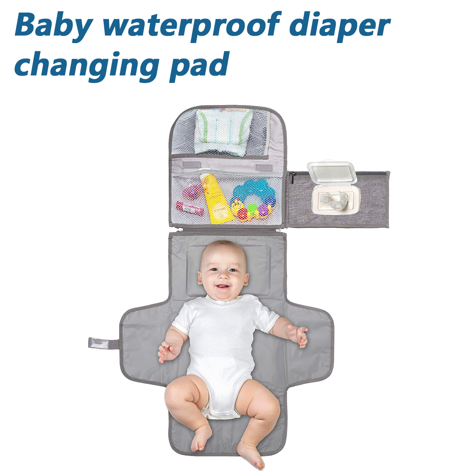 Baby diaper changing pad foldable waterproof diaper table portable diaper changing stroller hanging diaper pad bag