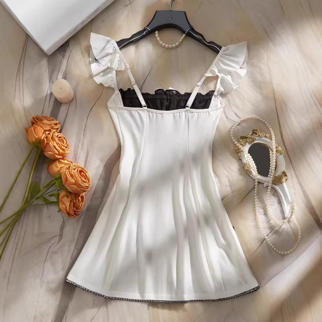 Picture of Butterfly Rain Sexy Underwear Sexy Maid Small Chest Showy Temptation Bow Sling Skirt Pure Sex Hot Strapless Skirt