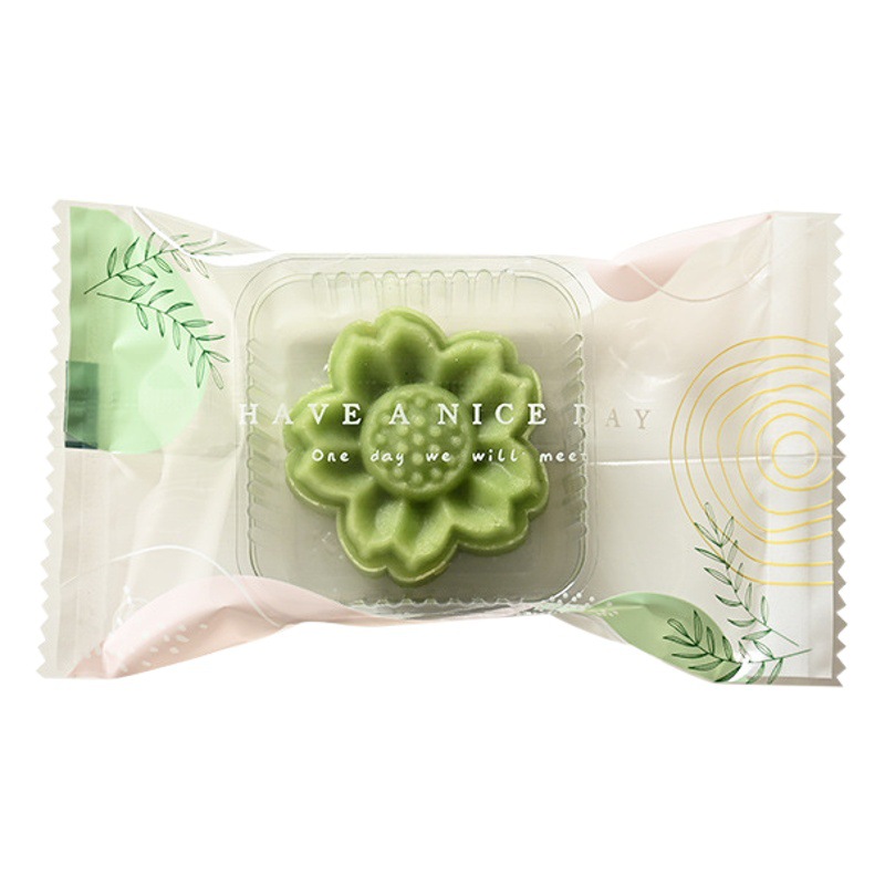 ins Style Fresh Transparent Square Mung Bean Cake Packaging Bag Baking Pineapple Cake Machine-sealed Bag with Bottom Self-sealing Bag