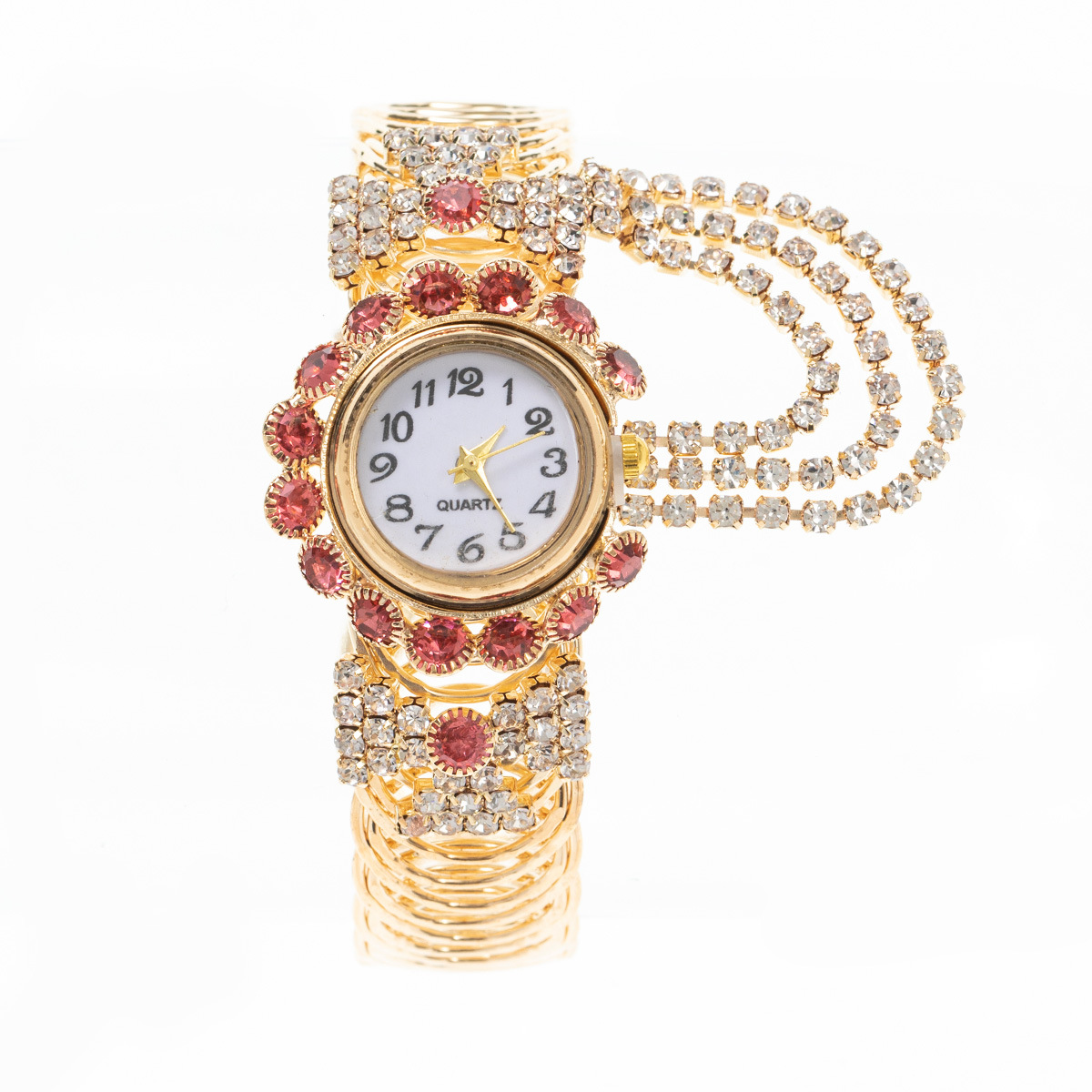 European and American New Fashion Ladies Full Diamond Alloy Fashion Watch Creative Tassel Quartz Bracelet Watch Women's Manufacturers