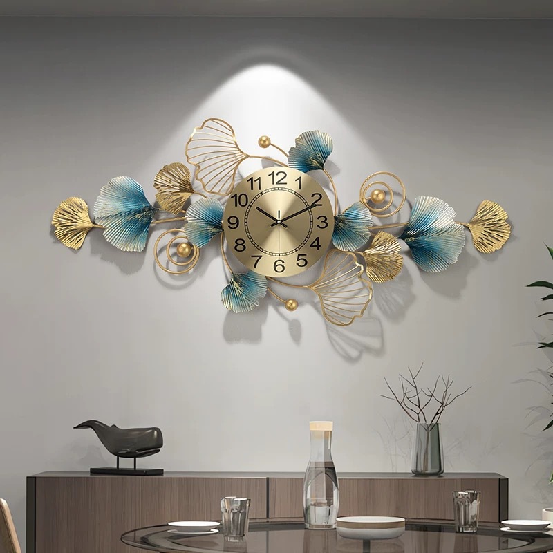 in stock Amazon Watch Simple Peacock Creative Living Room Wall Clock Home Decorative Hour Hour Hanging Wall Homestay Background
