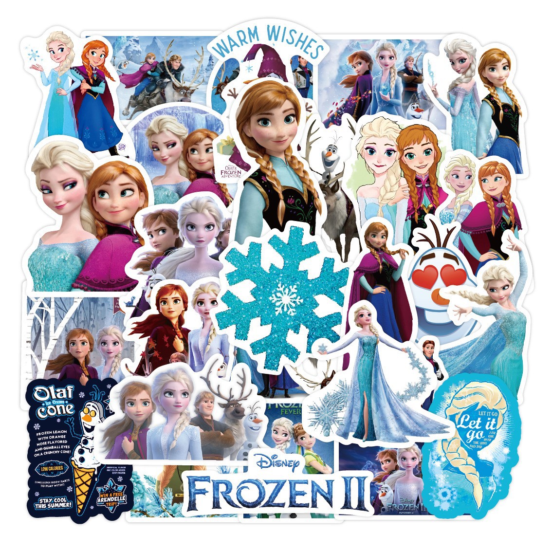 Picture of 50 Cartoon Frozen Princess Aisha Stickers Notebook Water Cup Luggage Phone DIY Decorative Stickers