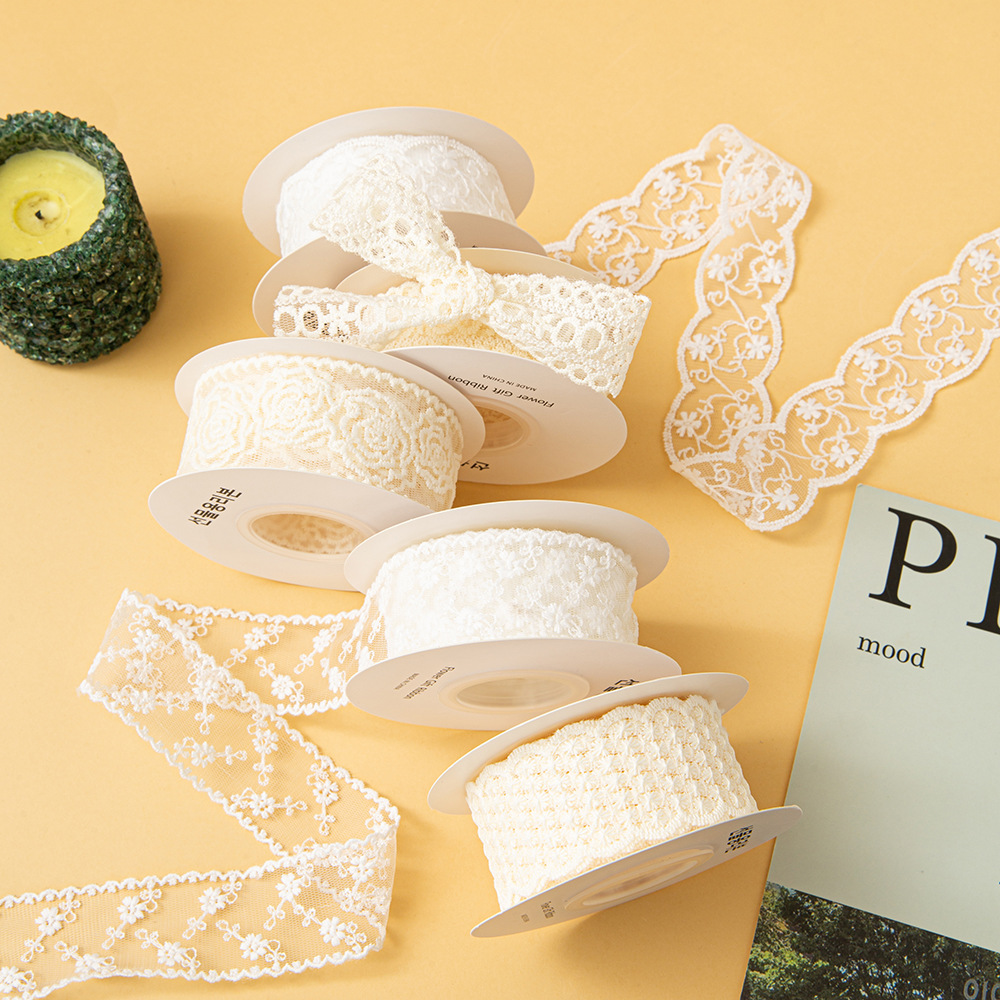 3.8cm Mesh Lace Ribbon Headwear DIY Bow Flower Gift Packaging Garment Accessories Lace Ribbon
