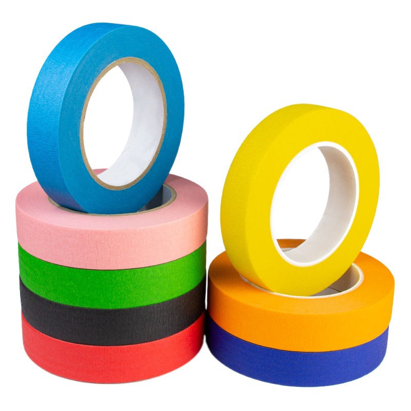 Weiyi color single-sided car paint crepe adhesive decoration decoration hand tear cover high adhesive masking paper tape