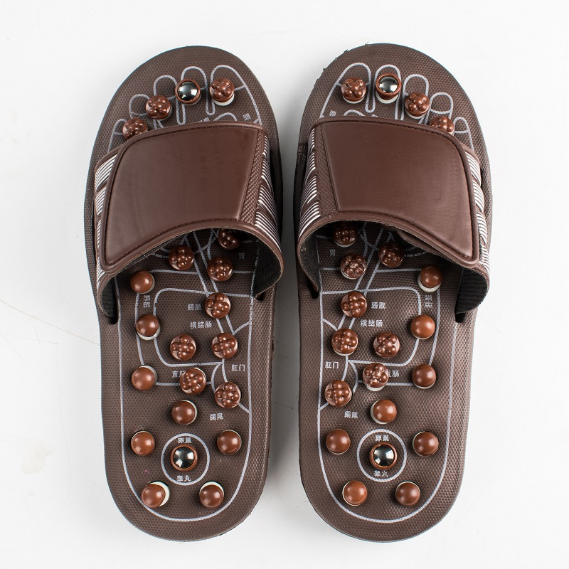 Massage Slippers Magnetic Rotating Moxibustion Plantar Acupoints New Pebbles Home Indoor Bathroom Shoes for Men and Women