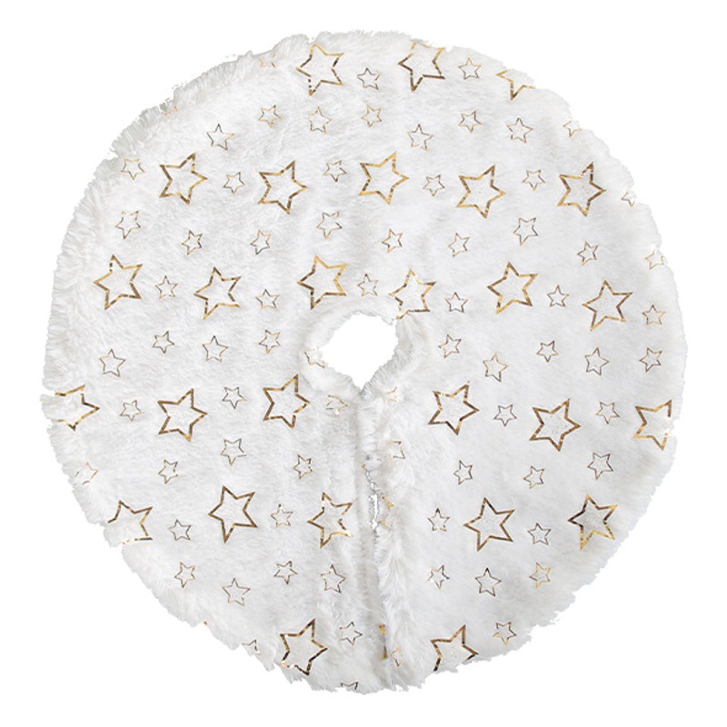 Hong Kong Love Snowflake Mini Christmas Tree Skirt Desktop Christmas Tree Base Decoration Cute Star Tree Skirt Piece Wholesale
