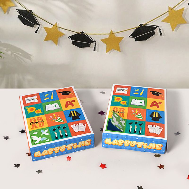 Cross-border color 12 homemade surprise blind box in stock fun cute stamp music gift box 5 pcs/bag