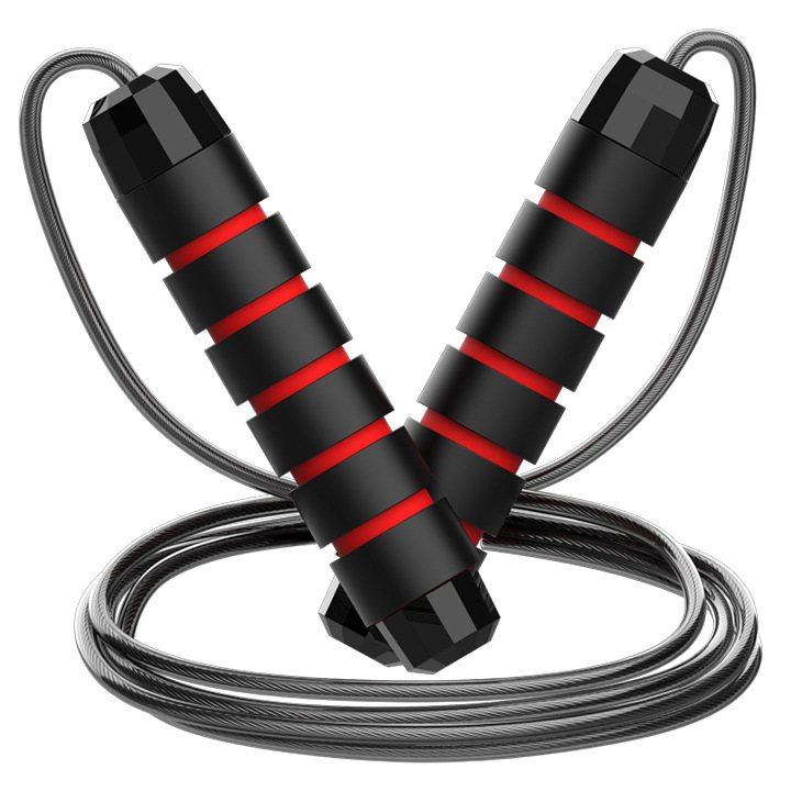 Picture of Steel wire rope skipping wholesale fitness exercise weight-bearing training rope skipping primary and secondary school students high school entrance examination racing rope skipping sporting goods