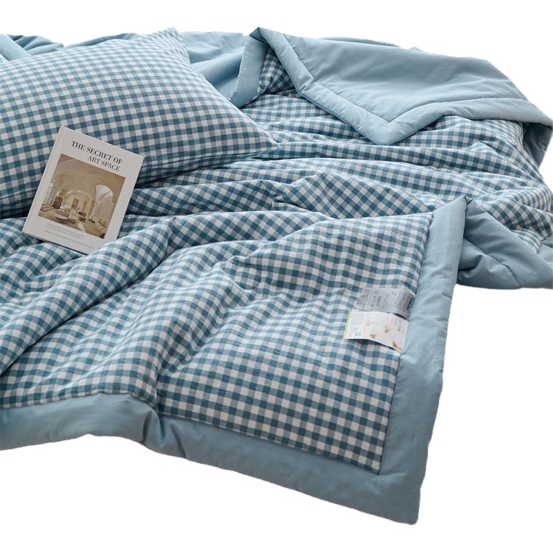Class A 100% Xinjiang pure cotton Japanese style non-printed cotton air conditioning quilt summer gift quilt double summer cool quilt
