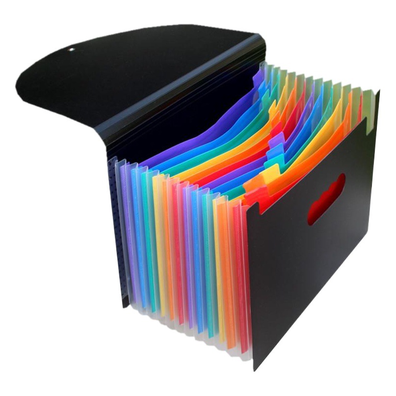 Rainbow 24-layer organ clip large-capacity desktop storage rack student examination paper classification clip bill data folder