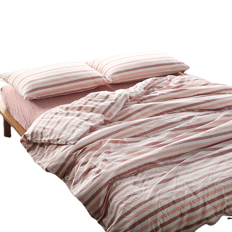 32 yarn-dyed washed cotton cotton fabric 2.5 meters wide pleated Chaoyang lattice fabric bedding fabric batch