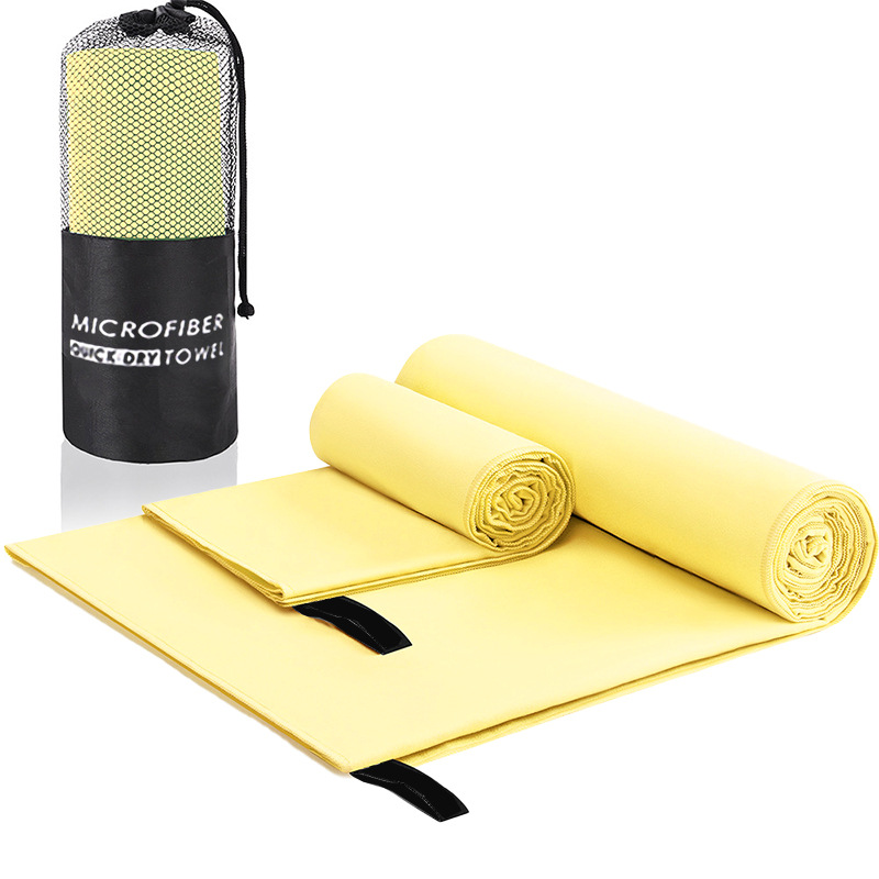 Picture of Quick-Drying Beach Towel Multi-Color Portable Quick-Drying Fitness Sports Towel Outdoor Beach Towel Mesh Bag
