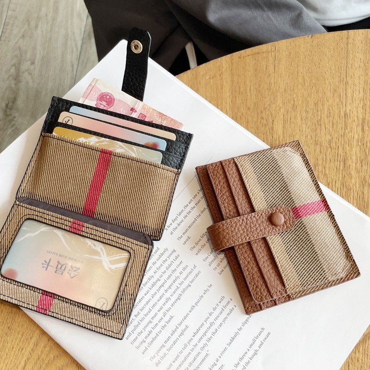 Picture of Genuine Leather Driver's License Card Case 2024 New Hot-selling Stripe Stitching Storage ID Bag Ultra-thin Mini Card Case