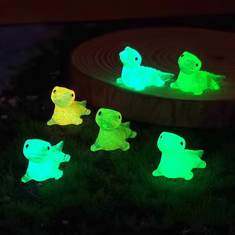 Picture of Cross-Border Cute Luminous Cute Little Lizard Micro Landscape Gardening Ornaments Cartoon DIY Material Resin Crafts