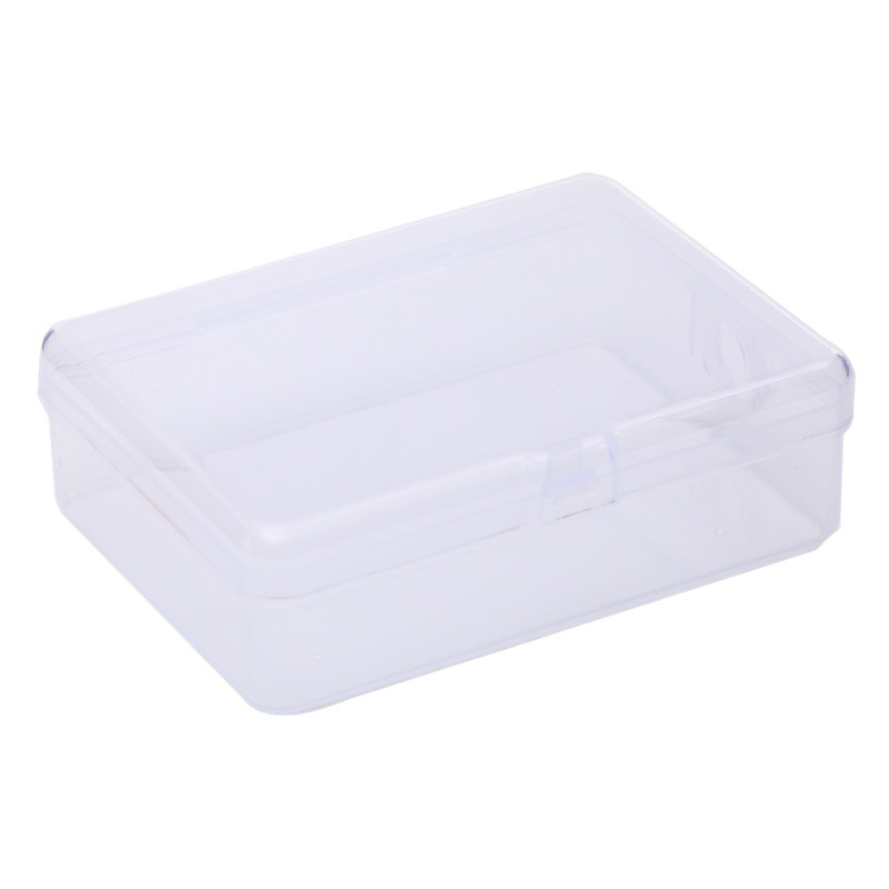 Transparent Pp Plastic Box Packaging, Rectangular with Lid, for Jewelry, Earrings, Fishing Gear, Hardware Accessories Storage, with Lid and Lock