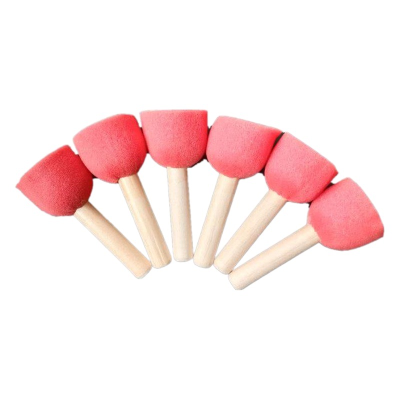 Painting Sponge 24 Mushroom Stick Seal Set Children's Graffiti Art Tools DIY Set