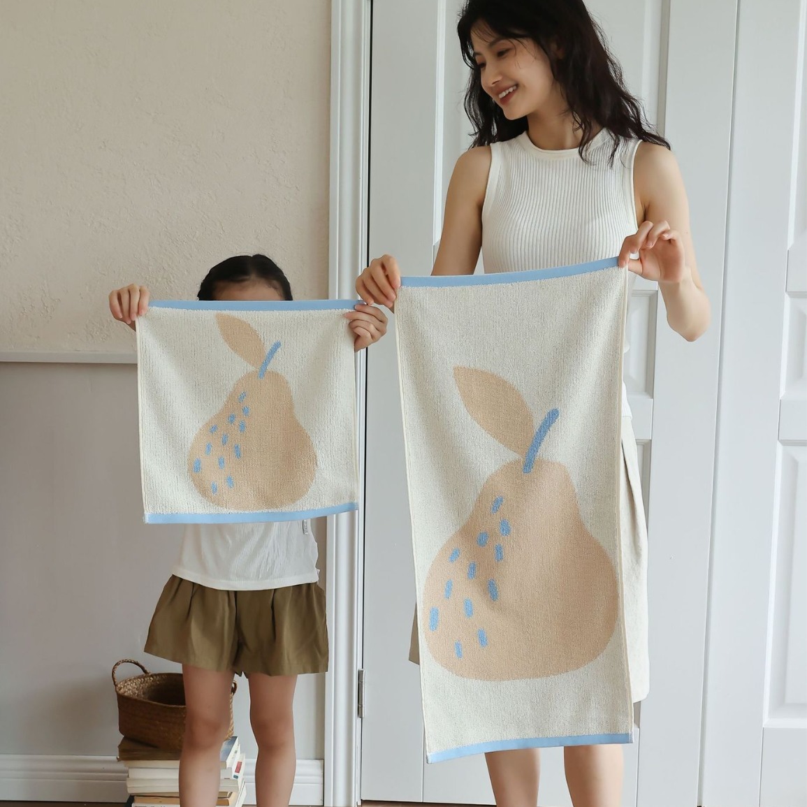 Cute Fruit Series ~ Class A Small Fresh Cotton Absorbent Towel Children's Face Towel High Density Skin-Friendly Absorbent Bath Towel